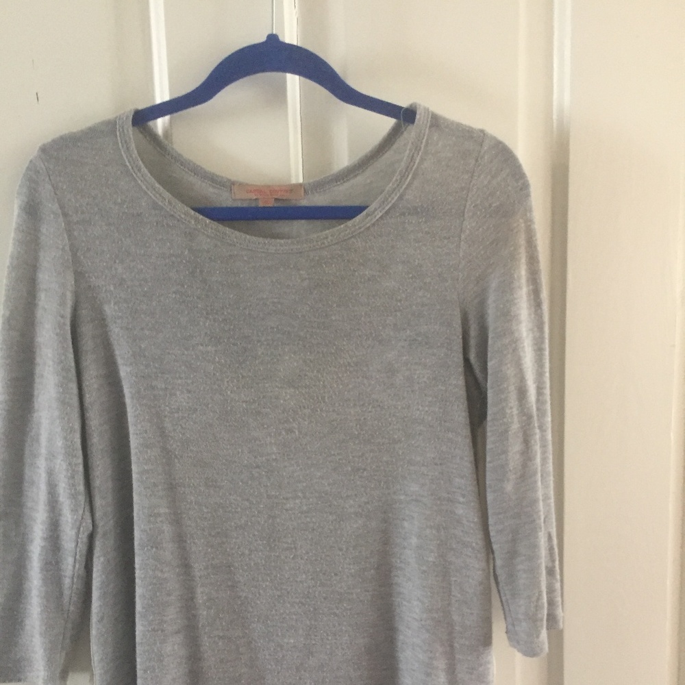 Grey Sweater with Pleating Detail on Back